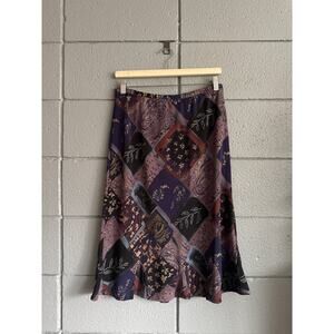 Vintage Freestyle Whimsical Fairy Patchwork Midi Skirt size S/M